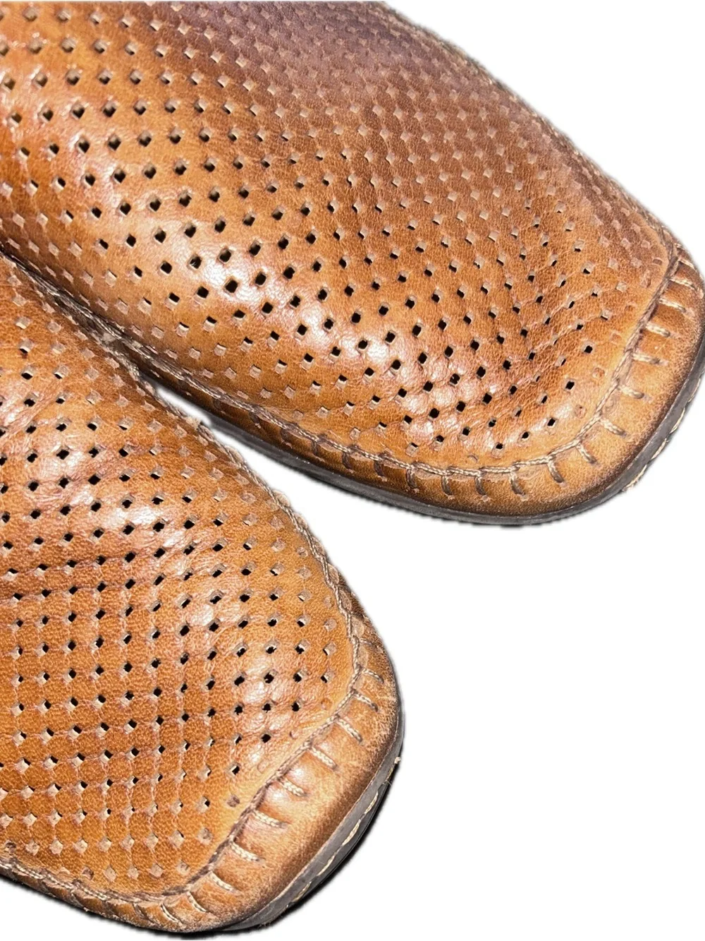 PIKOLINOS Azores Men’s Perforated Brandy Brown Leather Slip-On Loafers Shoes 46